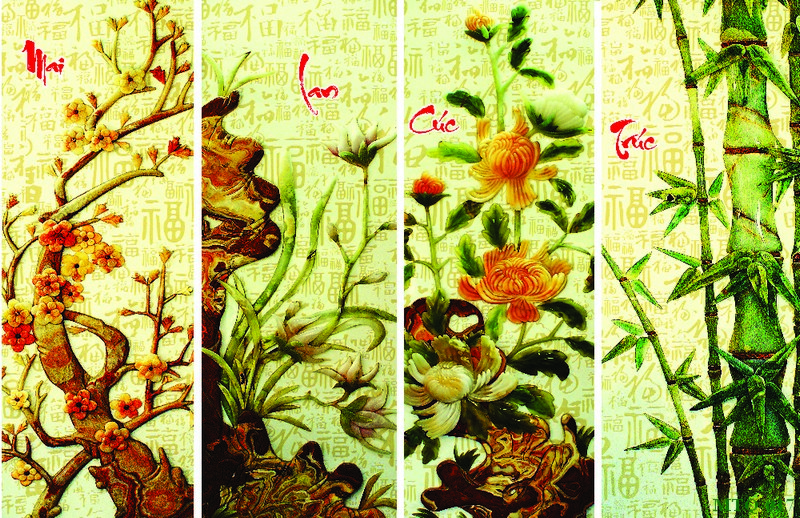 Tranh tứ quý MTQ-017